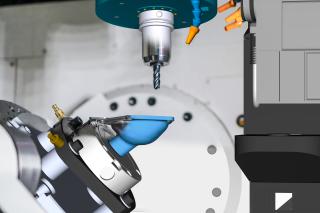 A Digital Twin creates a virtual replica of a machining environment, revealing potential tooling conflicts without the need for costly dry runs (Photo: DP Technology)  