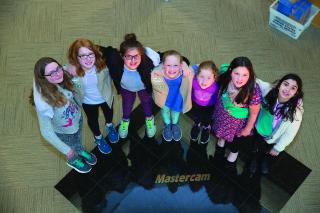 Photo courtesy of CNC Software CNC Software hosts local Girl Scout troop