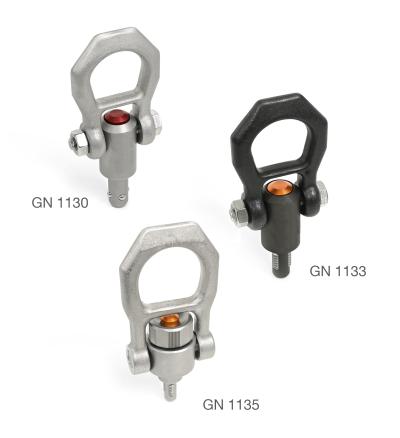 GN 1133 and GN 1135 Threaded Lifting Pins Secure Lifting at the Push of a Button