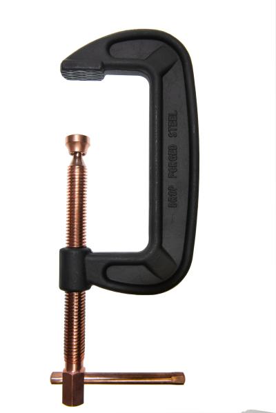 Heavy-Duty C-Clamp With Copper Spindle