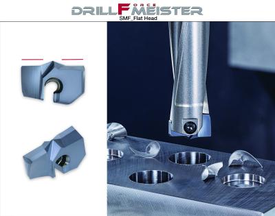 DrillForce-Meister Flat Head Drill Tips DrillForce-Meister Makes Large Diameter Flat Bottom Hole Drilling Simple, Efficient