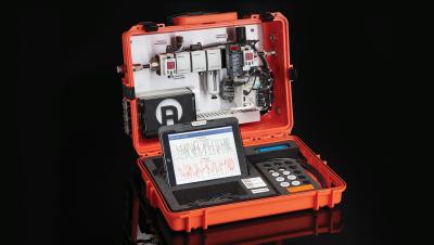 AVENTICS Smart Pneumatics Analyzer Connects to Compressed Air Supply AVENTICS Smart Pneumatics Analyzer