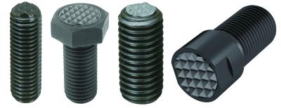 Carbide-Tipped, Serrated Grippers Adjustable Grippers Provide Long Wear Workholding