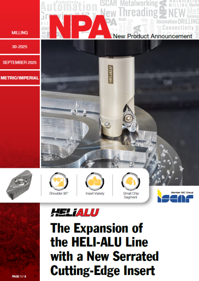 Insert features serrated cutting-edge geometry for efficient rough milling