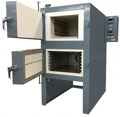 Model LI84-M24 Dual-Chamber Fiber-Lined Furnace Heats to 2,200° F Model LI84-M24 Dual-Chamber Fiber-Lined Furnace