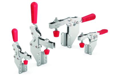 Clamps Provide Four Options for Horizontal or Vertical Handle Action