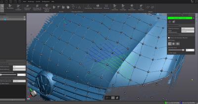 Scan Large Component Parts and Quickly  Reference Points Placed in Seconds