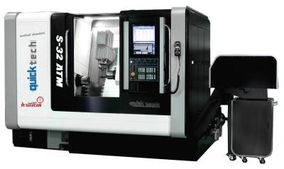 Quicktech S-32 ATM 9-Axis Twin-Spindle Mill-Turn Center is Precise Quicktech S-32 ATM 9-Axis Twin-Spindle Mill-Turn Center