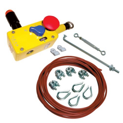 Cable and Push-Button Emergency Stop Assembly