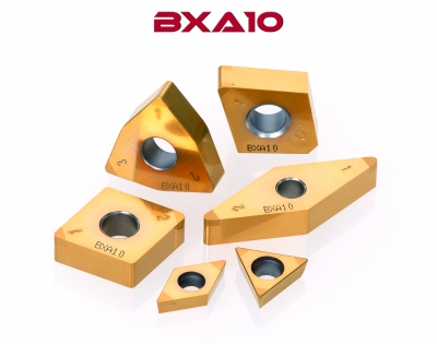 Coated CBN Insert Grade in a Tipped Format for Turning Hardened Steel Parts 