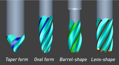 Ability to Create Grind Barrel Shape Ballnose Endmills 