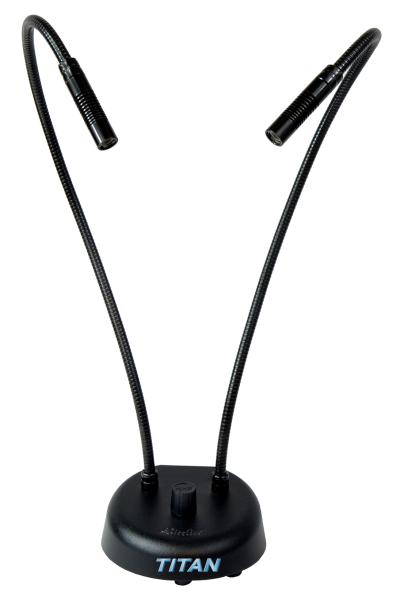 Free-Standing, Dual, Gooseneck LED Lamp