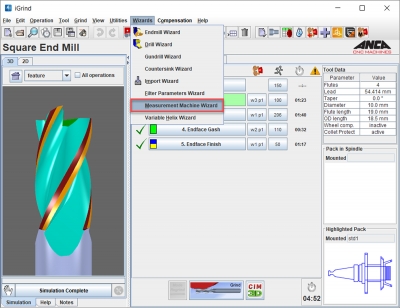 Expanded Interface for Cutting Tool Measurement and Compensation 