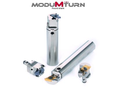 ModuMiniTurn ModuMiniTurn Modular Turning Tool System Offers Round Shank Toolholders for Swiss Machines