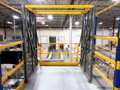 Pallet Drop Zone Safety Gate is Balanced Vertically and Horizontally Pallet Drop Zone Safety Gate
