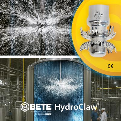 The BETE HydroClaw (HC) tank and vessel cleaning nozzle