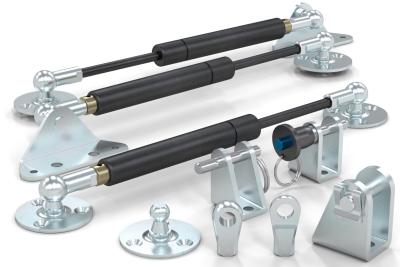 Gas Strut Mounting Brackets and End Fittings Increased Flexibility for Gas Strut Installation with Brackets and End Fittings