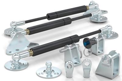 Increased Flexibility for Gas Strut Installation with Brackets and End Fittings