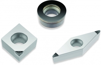 Diamond PCD, CVD-T, and PCBN Turning Inserts for Hard Machining Application