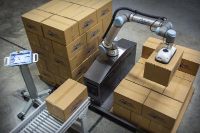 miniPAL Mobile Palletizer Product can be Powered by UR10e Cobot Arm miniPAL Mobile Palletizer Product