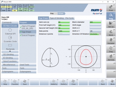Non-Circular Grinding Functionality added to NUMgrind Cylindrical Grinding Software