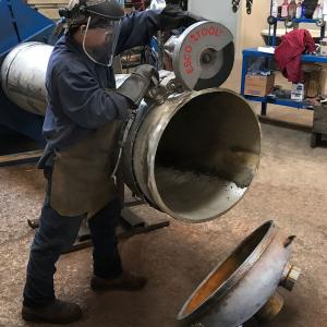 APS-438 Air Powered Saw and WrapTrack Trolley