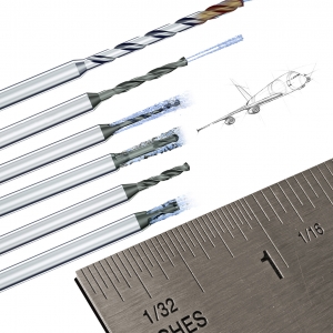 Tools with Diameters in Fractional Inches, Starting from 1/64” up to 1/4" 