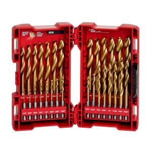 SHOCKWAVE Red Helix Titanium Drill Bits. Engineered for Extreme Durability