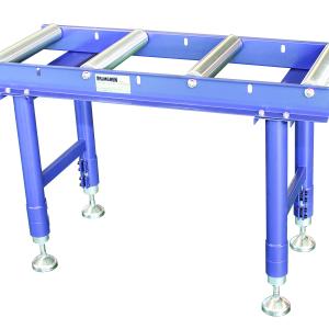 Roller Table Support Stand Features Solid Steel Construction, Adjustable Leveling Pads