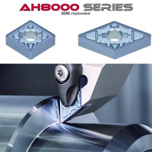 AH8000 Series of Turning Inserts Offers SDM Chipbreaker for Longer Tool Life in Heat-Resistant Superalloys