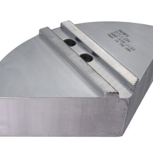 Full grip pie jaws are made from extruded aluminum