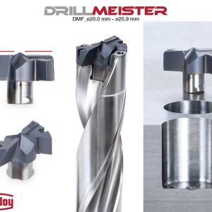 DrillMeister Diameter Range Expanded for Flat Bottom Hole Drilling