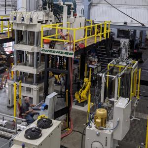 Two-Press, Two-Robot Production Cell Enables Unattended Production