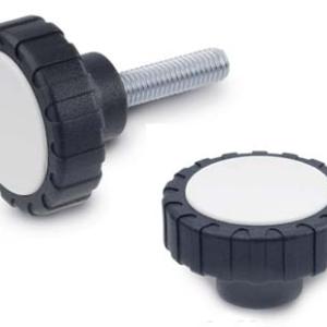 Plastic hollow knurled knobs have closed design