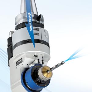 Center-through-coolant angle head