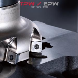 CBN Inserts for Cast Iron Finishing Added To TPW / EPW Type Milling Cutter Series