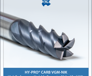 Tooling Solutions Added to the OSG HY-PRO CARB VGM End Mill Series