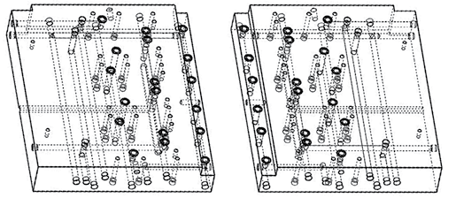 Mirror images of parts made from one drawing are often needed, but avoid cramming too much information into one drawing. Mirror images, by design, always open like a book.