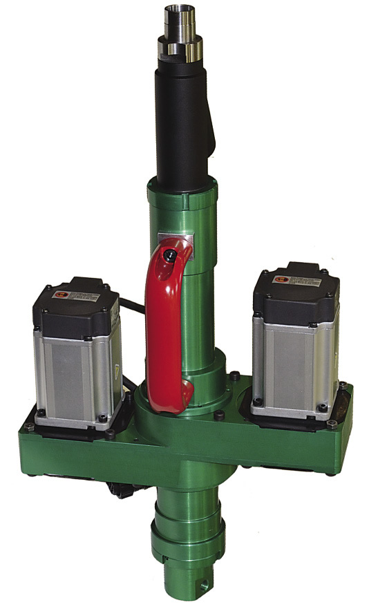 The portable L-MAX is designed to drill clean holes in stack materials. Image courtesy Somex.