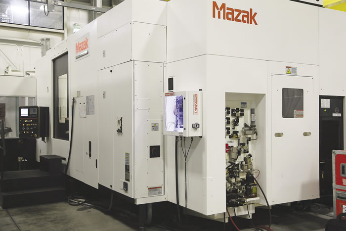 A SmartBox operates in a Mazak manufacturing cell. Image courtesy Mazak.