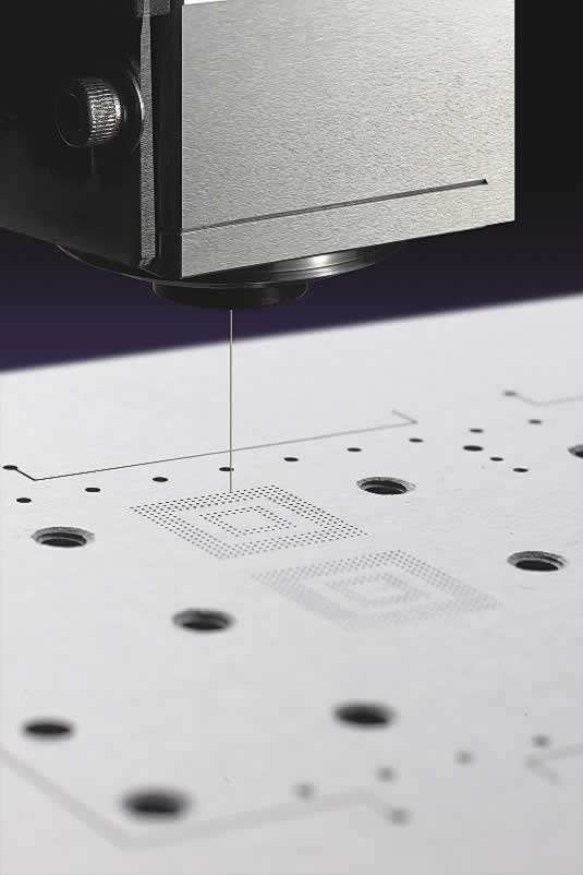 Automatic wire threading through even the smallest of holes is possible. Image courtesy Sodick.