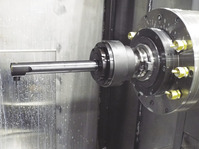 Antron Engineering and Machine applied a Titespot angle head from Eltool to mill an interrupted slot in a small-diameter bore.