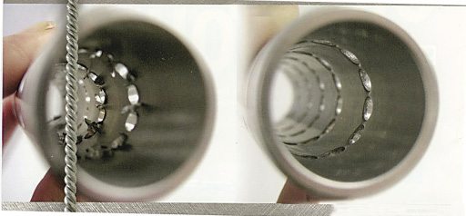 The Flex-Hone from Brush Research Manufacturing is one tool that’s effective for deburring cross-holes. Photo credit: Brush Research Manufacturing