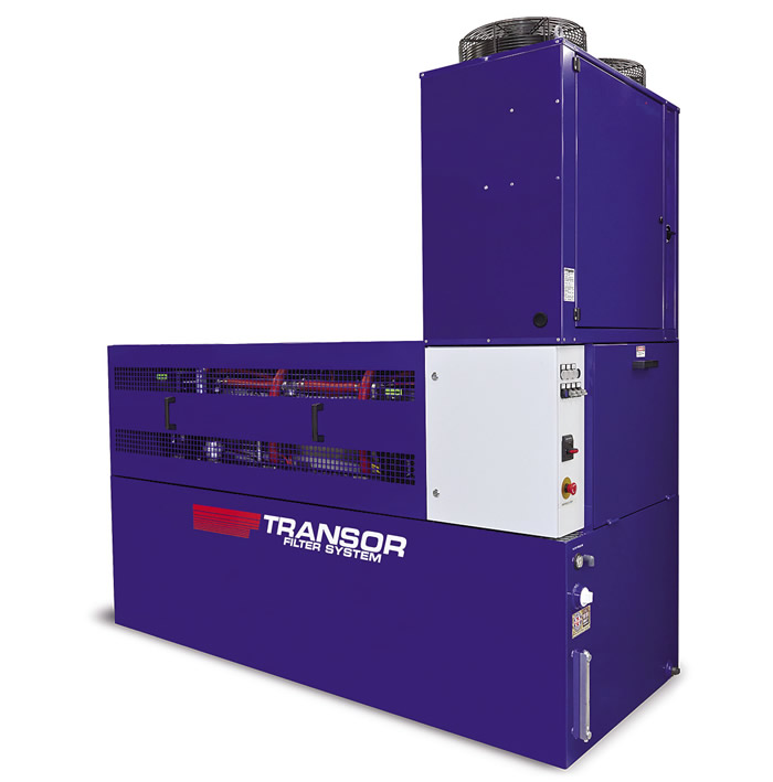 Transor provides 1µm oil filtration and temperature control, effectively allowing indefinite oil life for grinding and EDMing operations. Image courtesy Transor Filter USA.
