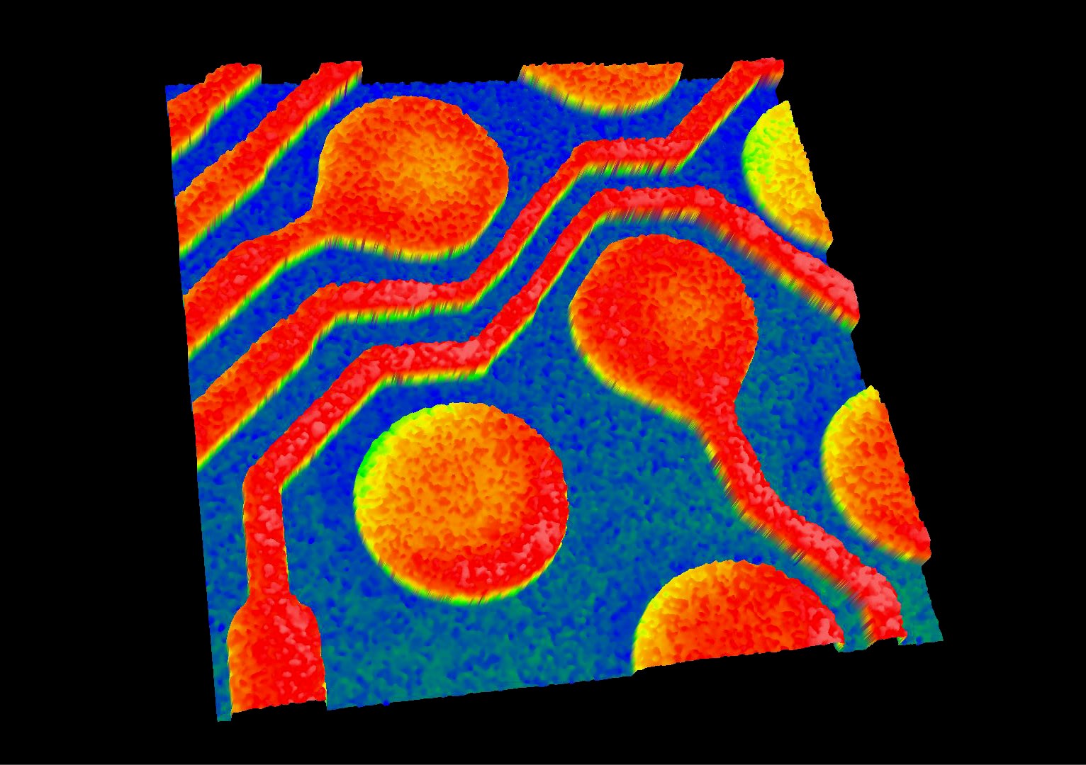 Flexible circuit microelectronics are inspected to verify proper feature height, width, spacing, and continuity using ZYGO's ZeGage, NewView, and Nexview optical profilers.