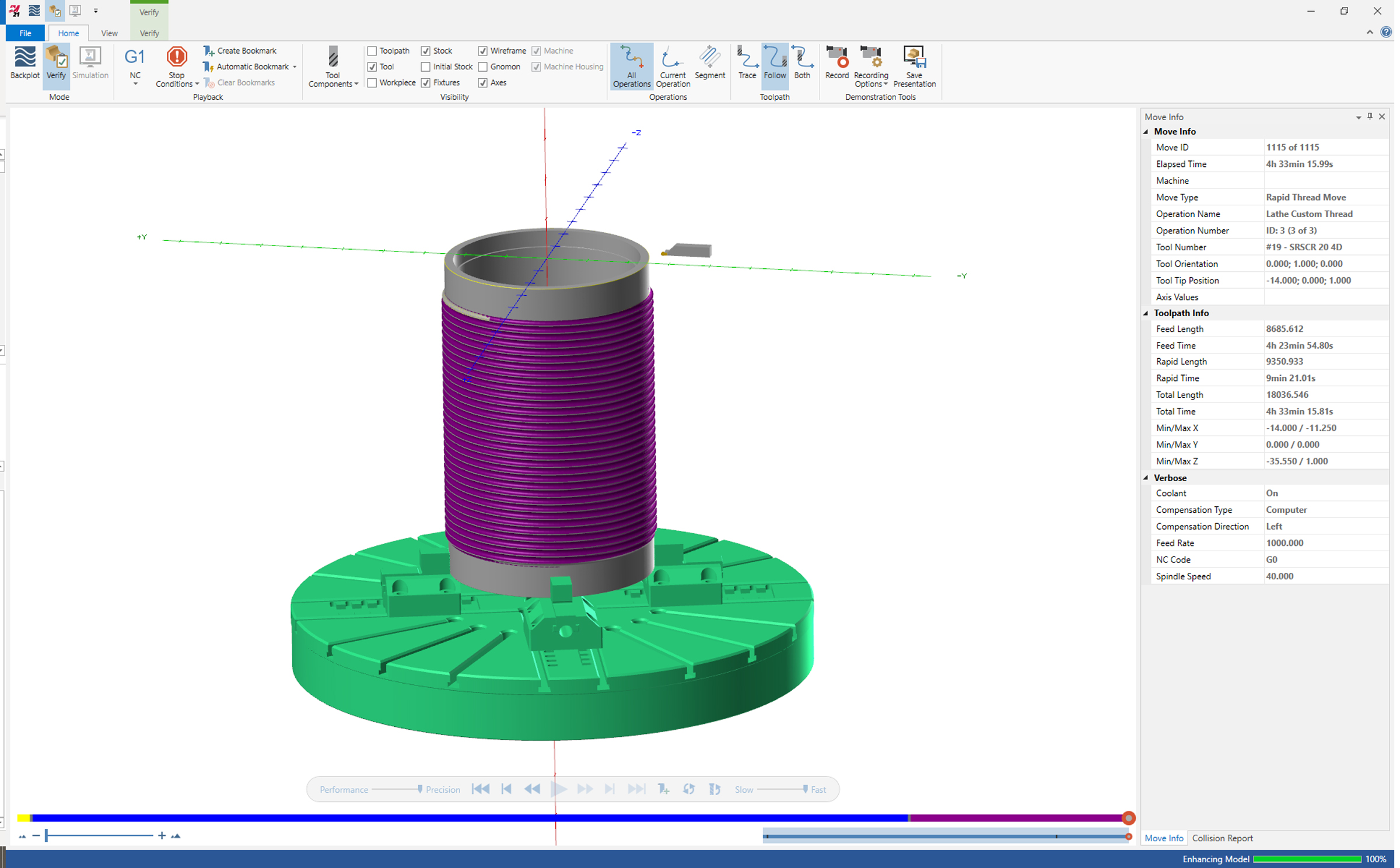 Hoist drum simulation.