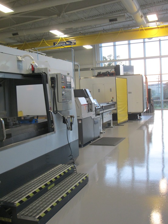 Machine tools in the new Productivity Center. Images courtesy Alan Rooks.
