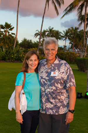 Keynote speaker and Olympic swim champion Mark Spitz shown with his wife, Suzy. Image courtesy Pacific Dream Photography.
