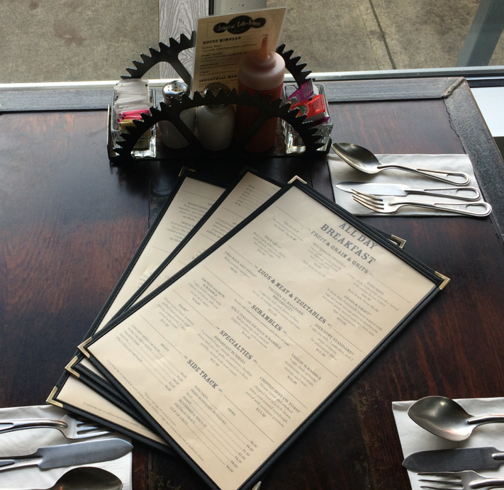 Industrial Cafe & Saloon menu