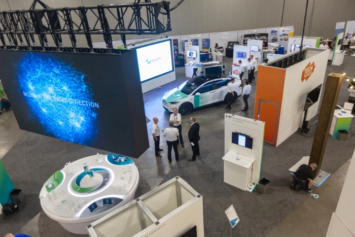 An aerial view of the smart factories featured experience at The Zone. Image courtesy of Hexagon.